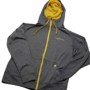Grey zipper hoodie thin